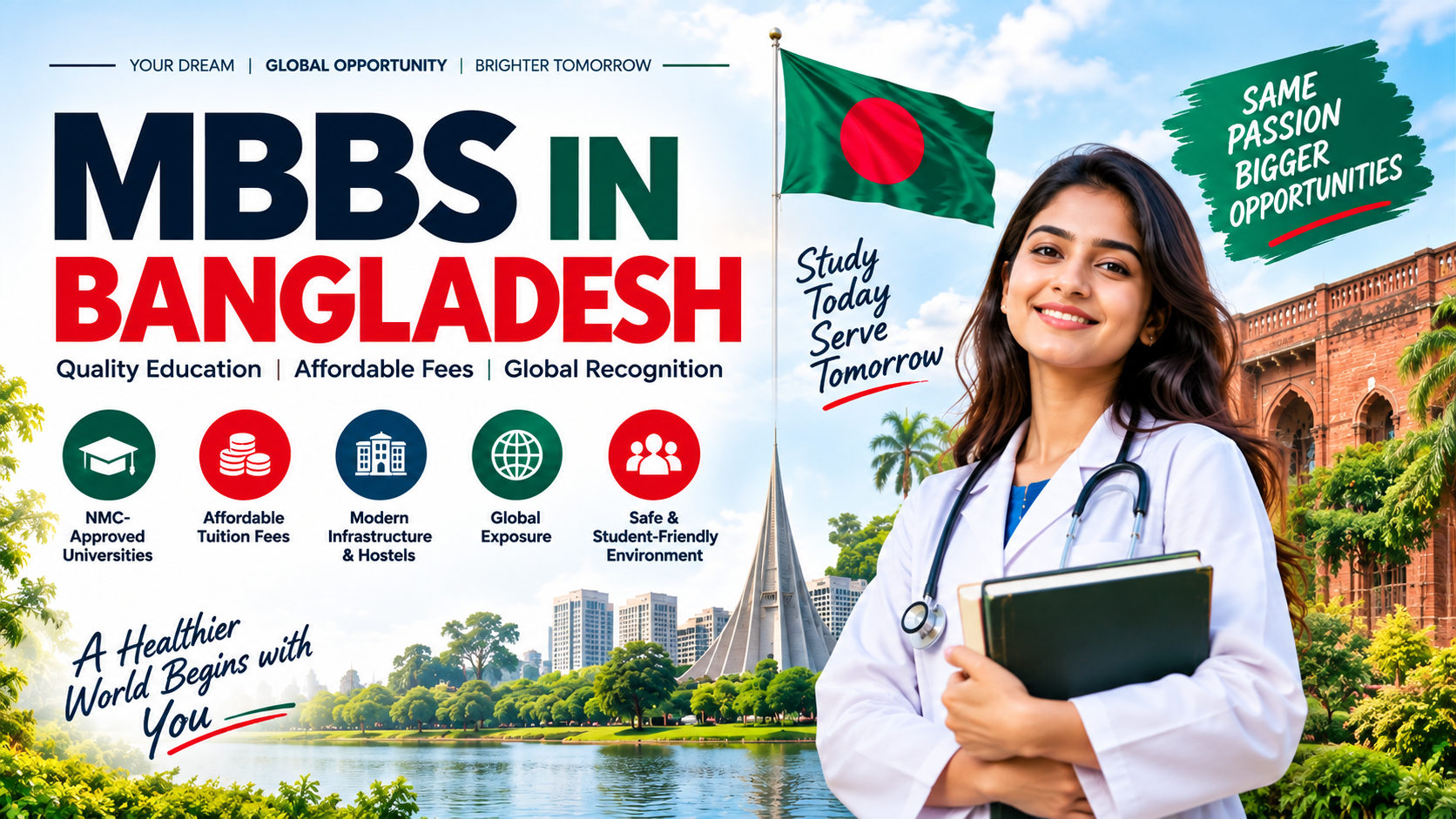 Indian medical students studying MBBS at a college campus in Bangladesh